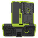 For Huawei Honor 9X Pro Tire Texture Shockproof TPU+PC Protective Case with Holder(Green)