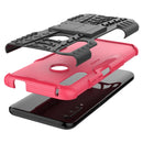 For Huawei Honor 9X Pro Tire Texture Shockproof TPU+PC Protective Case with Holder(Rose Red)