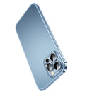 For iPhone 14 Pro Max Frosted Phone Case with Lens Protection (Silver)