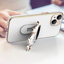For iPhone 11 Plating Astronaut Holder Phone Case (White)