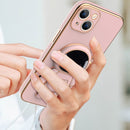 For iPhone 11 Plating Astronaut Holder Phone Case (Black)