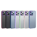 MagSafe Colorful Metal Lens Ring Matte PC + TPU Phone Case For iPhone 14 Pro Max(Purple)