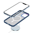 MagSafe Colorful Metal Lens Ring Matte PC + TPU Phone Case For iPhone 14 Pro Max(Purple)
