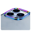 MagSafe Colorful Metal Lens Ring Matte PC + TPU Phone Case For iPhone 14 Pro Max(Purple)