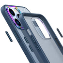 MagSafe Colorful Metal Lens Ring Matte PC + TPU Phone Case For iPhone 14 Pro Max(Purple)