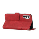 For Tecno Pova 3 Stitching Calf Texture Buckle Leather Phone Case(Red)