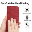 For Tecno Pova 3 Stitching Calf Texture Buckle Leather Phone Case(Red)