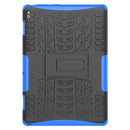 For Lenovo Tab E10 Tire Texture Shockproof TPU+PC Protective Case with Holder(Blue)