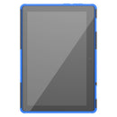 For Lenovo Tab E10 Tire Texture Shockproof TPU+PC Protective Case with Holder(Blue)