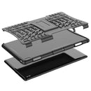 For Lenovo Tab E10 Tire Texture Shockproof TPU+PC Protective Case with Holder(Black)