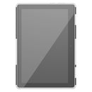 For Lenovo Tab E10 Tire Texture Shockproof TPU+PC Protective Case with Holder(White)