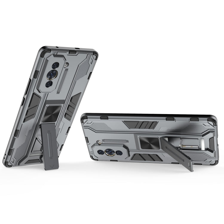 For Huawei Nova 10 4G Supersonic PC + TPU Shock-proof Protective Phone Case with Holder(Grey)