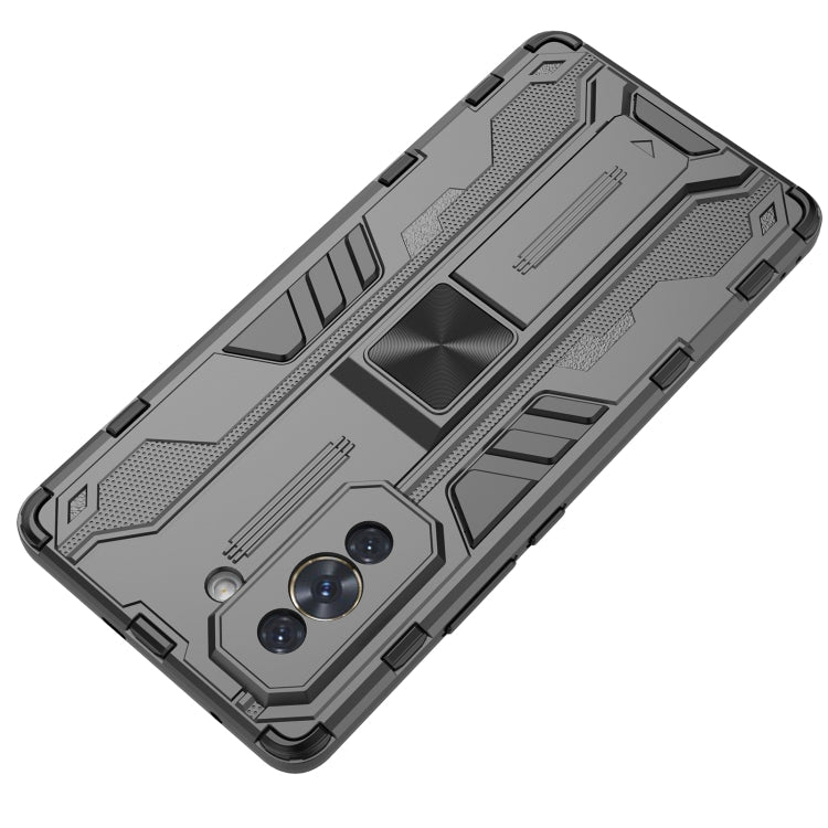 For Huawei Nova 10 4G Supersonic PC + TPU Shock-proof Protective Phone Case with Holder(Grey)