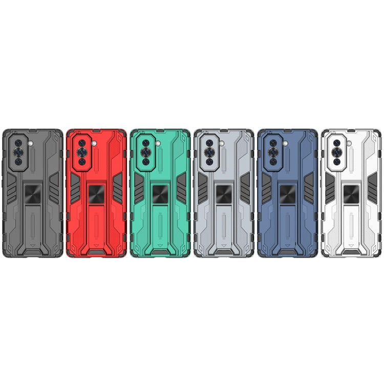For Huawei Nova 10 4G Supersonic PC + TPU Shock-proof Protective Phone Case with Holder(Grey)