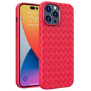 BV Woven All-inclusive Phone Case For iPhone 14 Pro Max(Red)