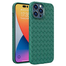 BV Woven All-inclusive Phone Case For iPhone 14 Pro Max(Green)
