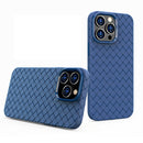 BV Woven All-inclusive Phone Case For iPhone 14 Pro(Dark Blue)