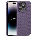 For iPhone 14 Pro BV Woven All-inclusive Phone Case (Purple)