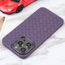 For iPhone 14 Pro BV Woven All-inclusive Phone Case (Purple)
