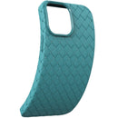 BV Woven All-inclusive Phone Case For iPhone 14 Pro(Dark Blue)