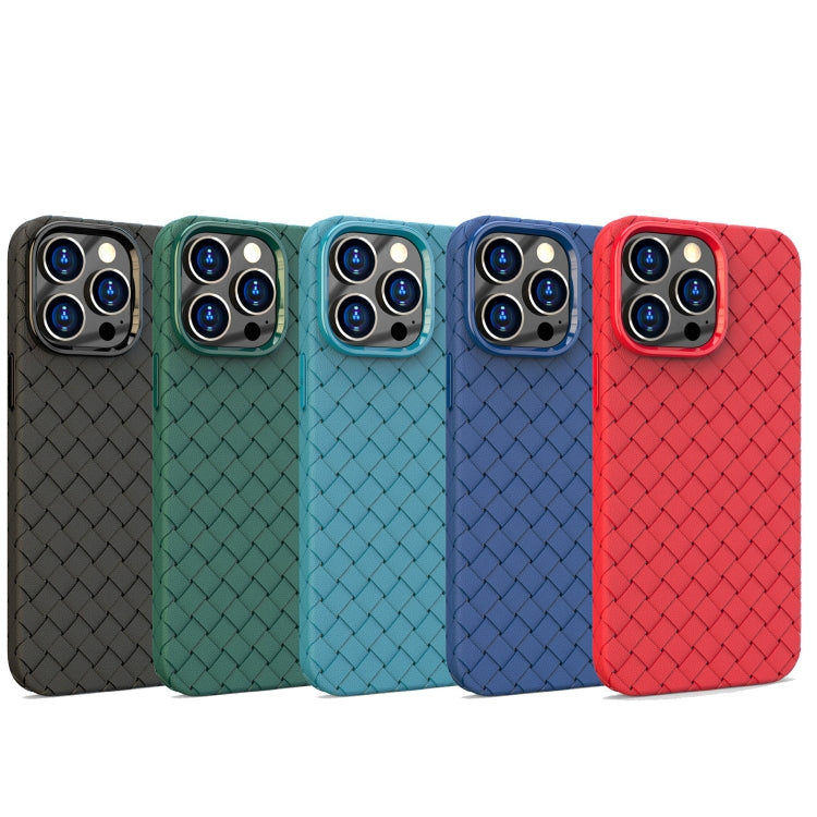 BV Woven All-inclusive Phone Case For iPhone 14 Pro(Black)