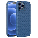 BV Woven All-inclusive Phone Case For iPhone 14(Dark Blue)