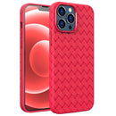 BV Woven All-inclusive Phone Case For iPhone 14 Max(Red)