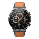 E300 1.32 Inch Screen Leather Watch Strap Smart Health Watch Supports Body Temperature Monitoring, ECG monitoring blood pressure(Brown)