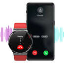 E300 1.32 Inch Screen Leather Watch Strap Smart Health Watch Supports Body Temperature Monitoring, ECG monitoring blood pressure(Black)