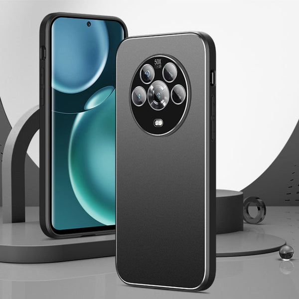 For Honor Magic4 Pro All-Inclusive Lens Frosted Metal Phone Case(Black)