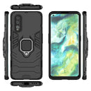 For OPPO FIND X2 Shockproof PC + TPU Protective Case with Magnetic Ring Holder(Black)