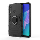 For Huawei Y7p / P40 Lite E Shockproof PC + TPU Protective Case with Magnetic Ring Holder(Black)