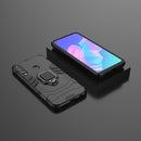 For Huawei Y7p / P40 Lite E Shockproof PC + TPU Protective Case with Magnetic Ring Holder(Black)