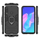 For Huawei Y7p / P40 Lite E Shockproof PC + TPU Protective Case with Magnetic Ring Holder(Black)