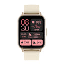 FW02 1.7 Inch Square Screen Silicone Strap Smart Health Watch Supports Heart Rate, Blood Oxygen Monitoring(Gold)