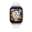 FW02 1.7 Inch Square Screen Silicone Strap Smart Health Watch Supports Heart Rate, Blood Oxygen Monitoring(White)
