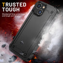 For iPhone 14 Pro PC + TPU Shockproof Protective Phone Case(Black+Black)