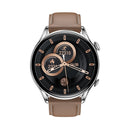 X5 1.32 Inch Round Screen Leather Strap Smart Health Watch Supports Body Temperature Monitoring, ECG Monitoring, Blood Pressure(Brown)