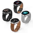 X5 1.32 Inch Round Screen Leather Strap Smart Health Watch Supports Body Temperature Monitoring, ECG Monitoring, Blood Pressure(Brown)