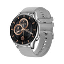 X5 1.32 Inch Round Screen Silicone Strap Smart Health Watch Supports Body Temperature Monitoring, ECG Monitoring, Blood Pressure(Silver)