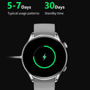 X5 1.32 Inch Round Screen Silicone Strap Smart Health Watch Supports Body Temperature Monitoring, ECG Monitoring, Blood Pressure(Black)