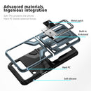 For Samsung Galaxy Z Flip4 2 in 1 Kickstand Magnetic Armor Shockproof Phone Case(Cyan)