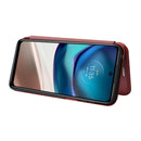 For Motorola Moto G42 Carbon Fiber Texture Leather Phone Case(Brown)