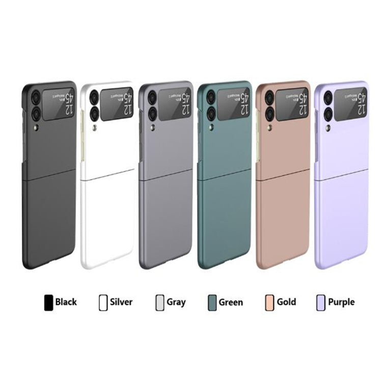 For Samsung Galaxy Z Flip4 Oil-sprayed Ultra-thin Folding Phone Case(Silver)
