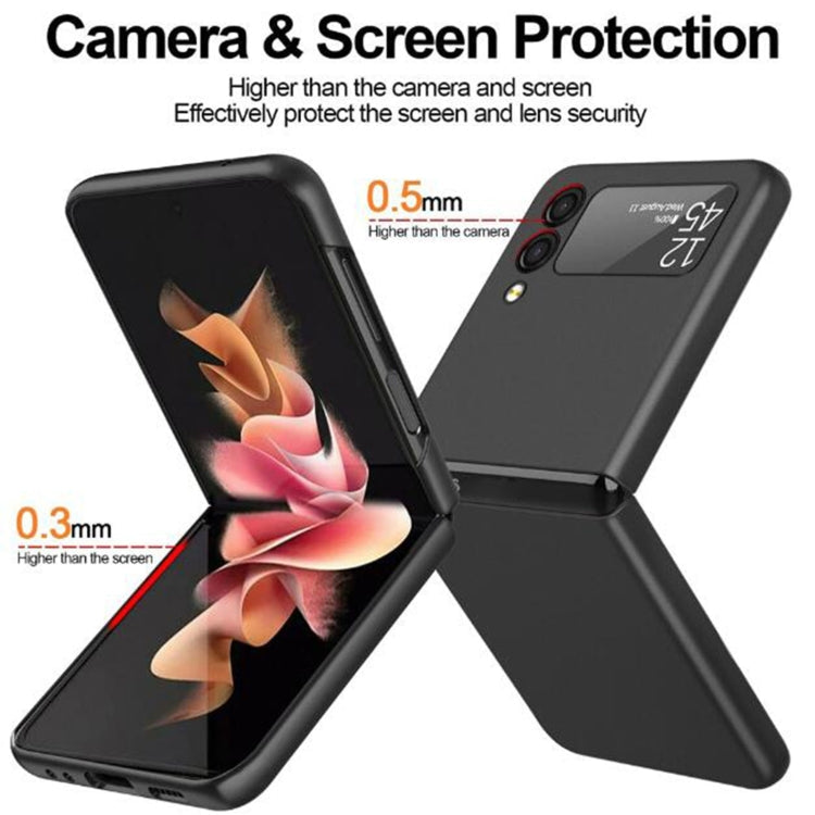 For Samsung Galaxy Z Flip4 Oil-sprayed Ultra-thin Folding Phone Case(Silver)