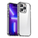 Crystal Clear Shockproof Phone Case For iPhone 14 Pro Max(Transparent Black)
