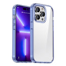Crystal Clear Shockproof Phone Case For iPhone 14 Pro Max(Transparent Blue)
