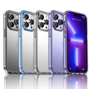 Crystal Clear Shockproof Phone Case For iPhone 14 Pro Max(Transparent Black)