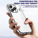 Crystal Clear Shockproof Phone Case For iPhone 14 Pro Max(Transparent Black)