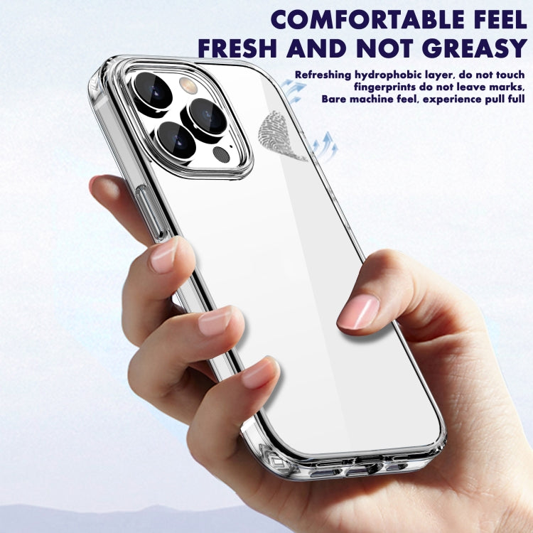 Crystal Clear Shockproof Phone Case For iPhone 14 Pro Max(Transparent Black)
